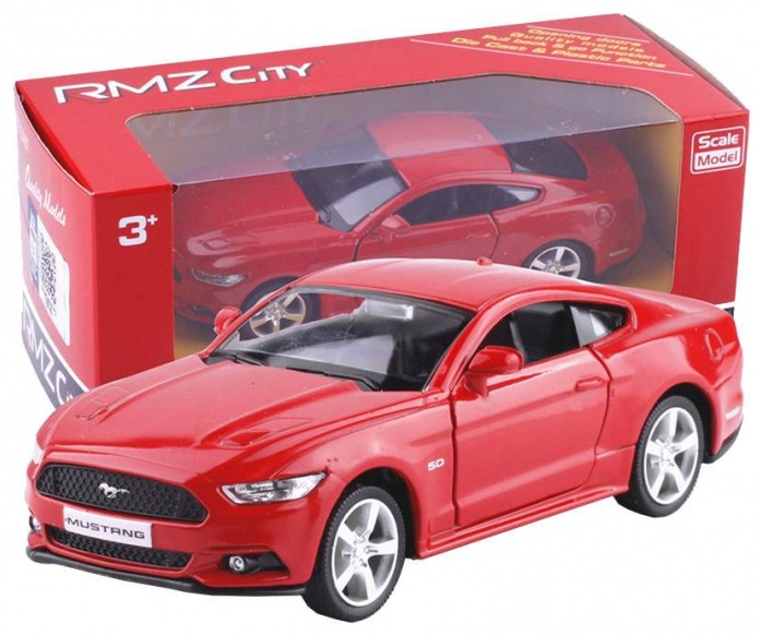 Машина металлическая RMZ City 1:32 Ford Mustang 2015 инерционная, красная  